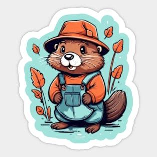 Beaver hoody Tshirt tees Sticker